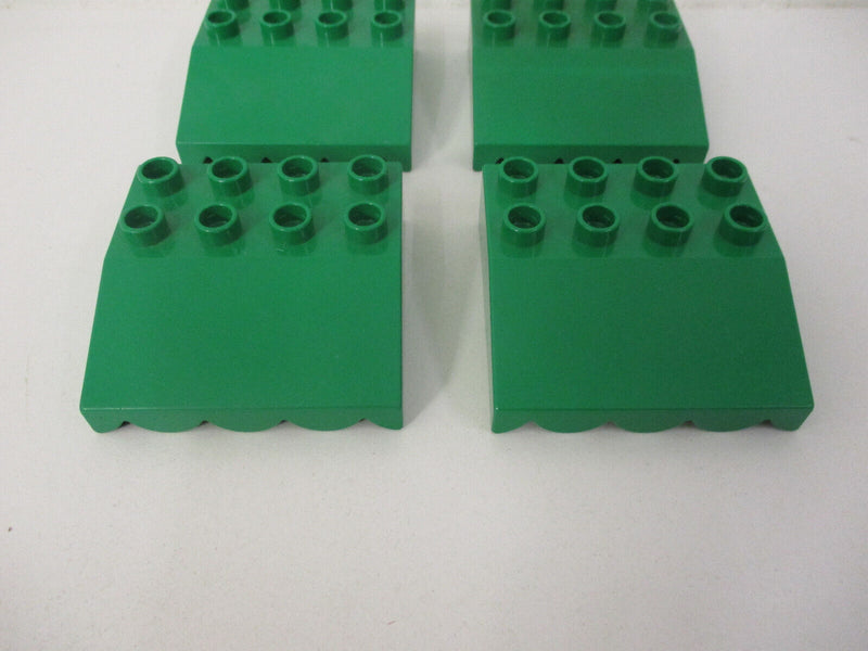 ( D10/21 ) LEGO Duplo 4x Dach Stein 33° 4x4 dunkelgrün Markise