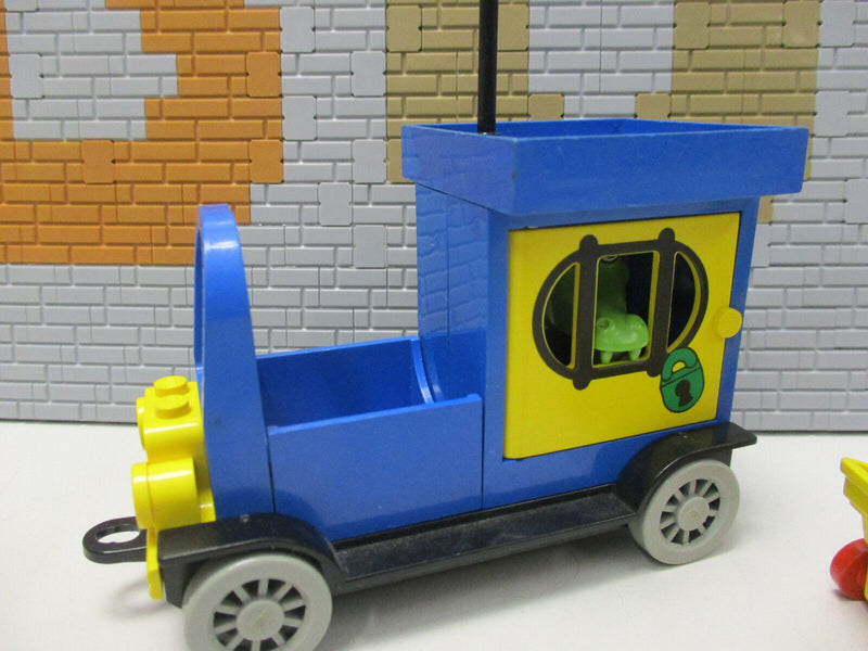 (D12/10) Lego Fabuland 3639 Inspektor Dogge Kalle Krokodil Polizeiauto + zusatz