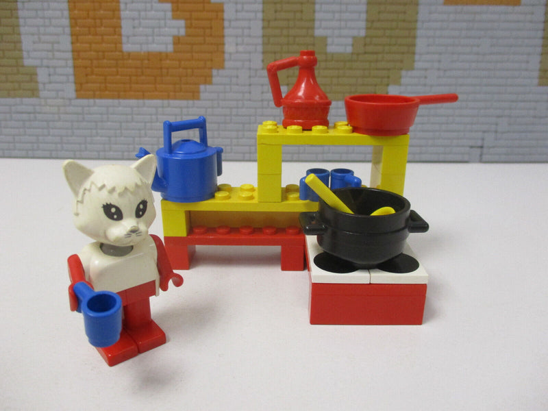 ( E14/11 ) Lego Fabuland Set  Cathy Katze  Küche (3795)