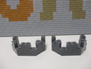 (L6/4 ) Lego 2x 6066 Burgturmspitze 4 x 8 x 2 1/3 Zinne neu dunkelgrau 8813 8799