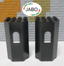 (G13/3) Lego 2x 30246 Mauer Paneele Wand schwarz 7093 7947 8802 8822 8876