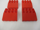 ( D10/22 ) LEGO Duplo 4x Dach Stein 33° 4x4 rot Markise