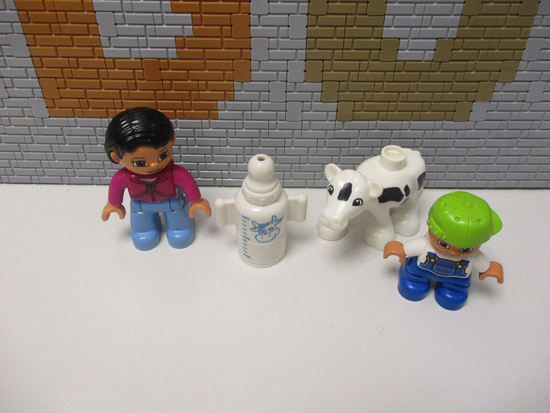 ( G15 / 6 ) LEGO Duplo Baby-Kalb mit Milch Flasche Mama und Kind