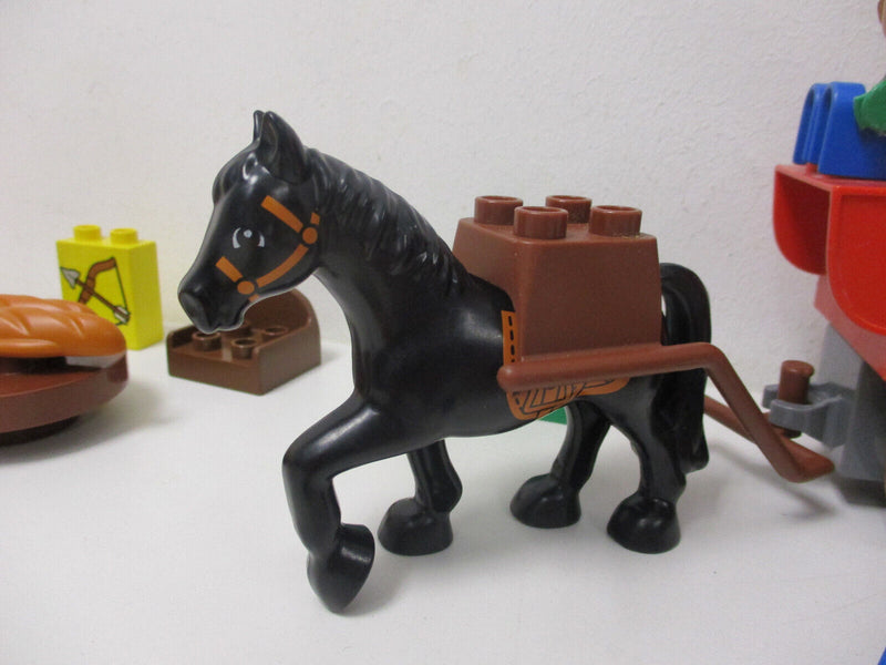 (RB7/3) LEGO Duplo Western Set Indianer Cowboy Kutsche