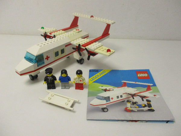 ( AH3) LEGO Legoland 6356 Rettungsflugzeug Med Star Rescue Plane Komplett mit BA