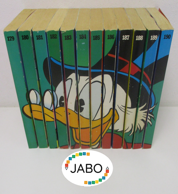 H18/4) Walt Disney LTB Comics Lustiges Taschenbuch Band 179-190 Rückenbild