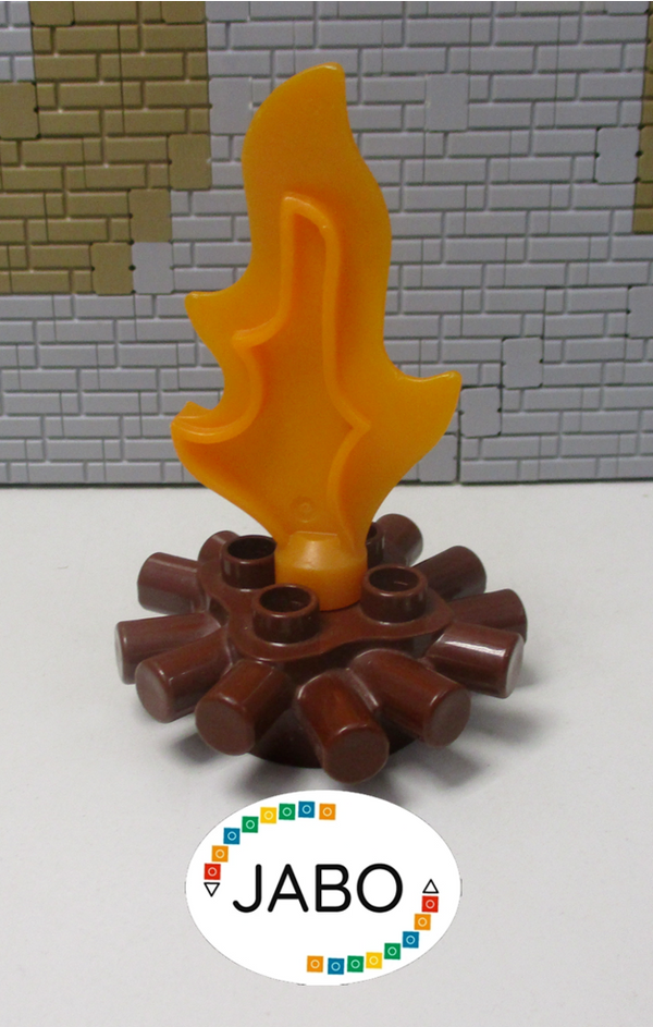 ( G15 / 3 ) LEGO Duplo  Lagerfeuer mit Flamme Feuer Feuerstelle