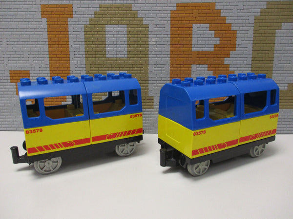 ( M6/1 ) Lego Duplo 2  Personen Waggon / Anhänger Eisenbahn Zug Train