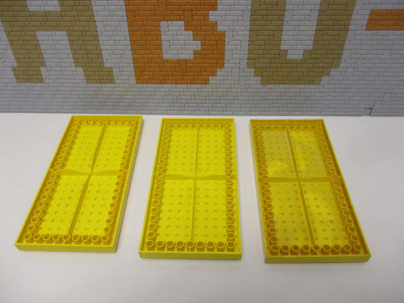(C 13) LEGO 10x20 3 dicke gelbe Bauplatten Grundplatten Platten