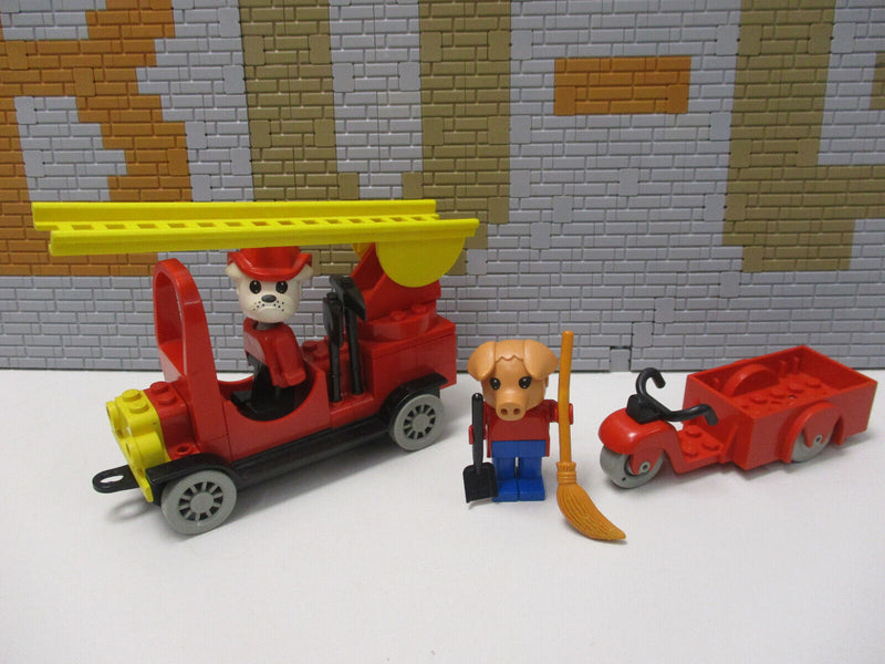 (D12/6) Lego Fabuland Bernie Bulldogge Feuerwehrauto Fire Engine (3638) + zusatz