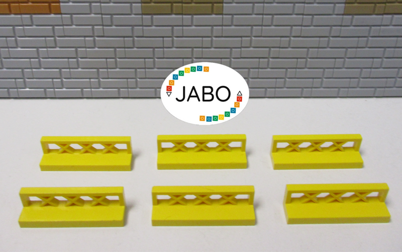 (O11/38) Lego 6x Zaun / Gitterzaun 1x4x1  gelb 3681 4544  6277 6987 7715 7821