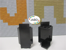 ( L10/13 ) Lego 2x 2345 Mauer Paneele Wand Ecke schwarz 6075 6086 6085 6278 6978