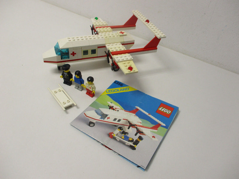 ( AH3) LEGO Legoland 6356 Rettungsflugzeug Med Star Rescue Plane Komplett mit BA