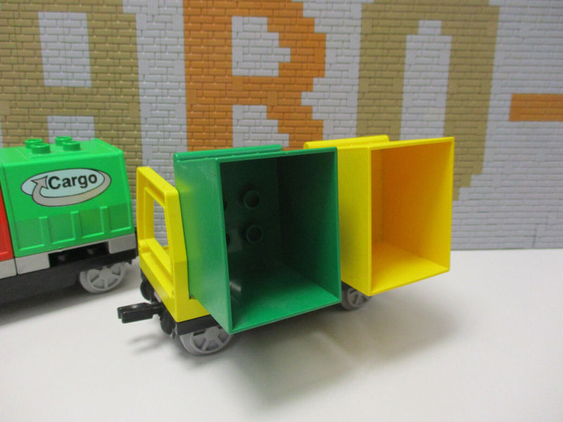 ( M12/3 ) Lego Duplo 2 Güter Waggon / Anhänger Eisenbahn Zug Train