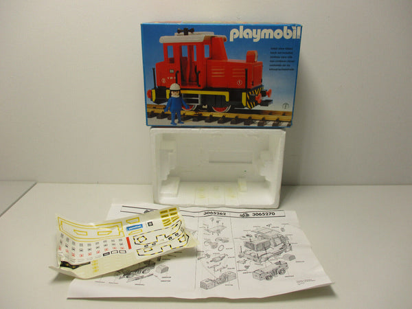 (RH) Playmobil Leerkarton Leerbox 4050 Diesellok Eisenbahn Lok OVP / BA