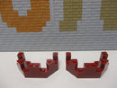 (L6/12 ) Lego 2x 6066 Burgturmspitze 4 x 8 x 2 1/3 Zinne dunkel rot 7093 8759