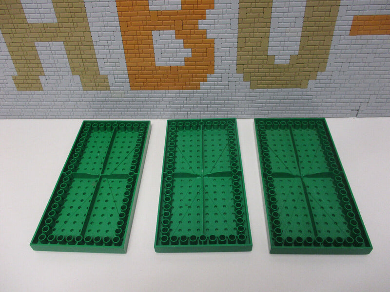 ( C 13 ) LEGO 10x20 3 dicke grüne Bauplatten Grundplatten Platten Ritter