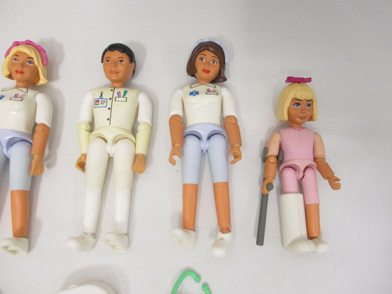 ( H14/4 )  Lego  Belville Figuren  mit Zubehör Arzt Ärztin Kinder Krankenhaus