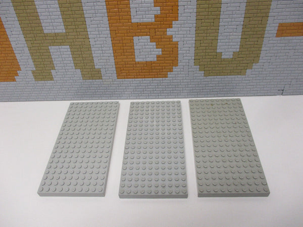 (C 13) LEGO 10x20 3 dicke graue Bauplatten Grundplatten Platten Ritter Star Wars