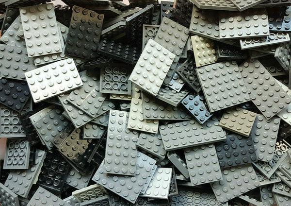 ( D 18 ) LEGO 30 Platten Bauplatten Grau und Schwarz STAR WARS Ritter Modular