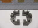(L6/16) Lego 2x 6066 Burgturmspitze 4 x 8 x 2 1/3 Zinne alt dunkelgrau 6046 6097