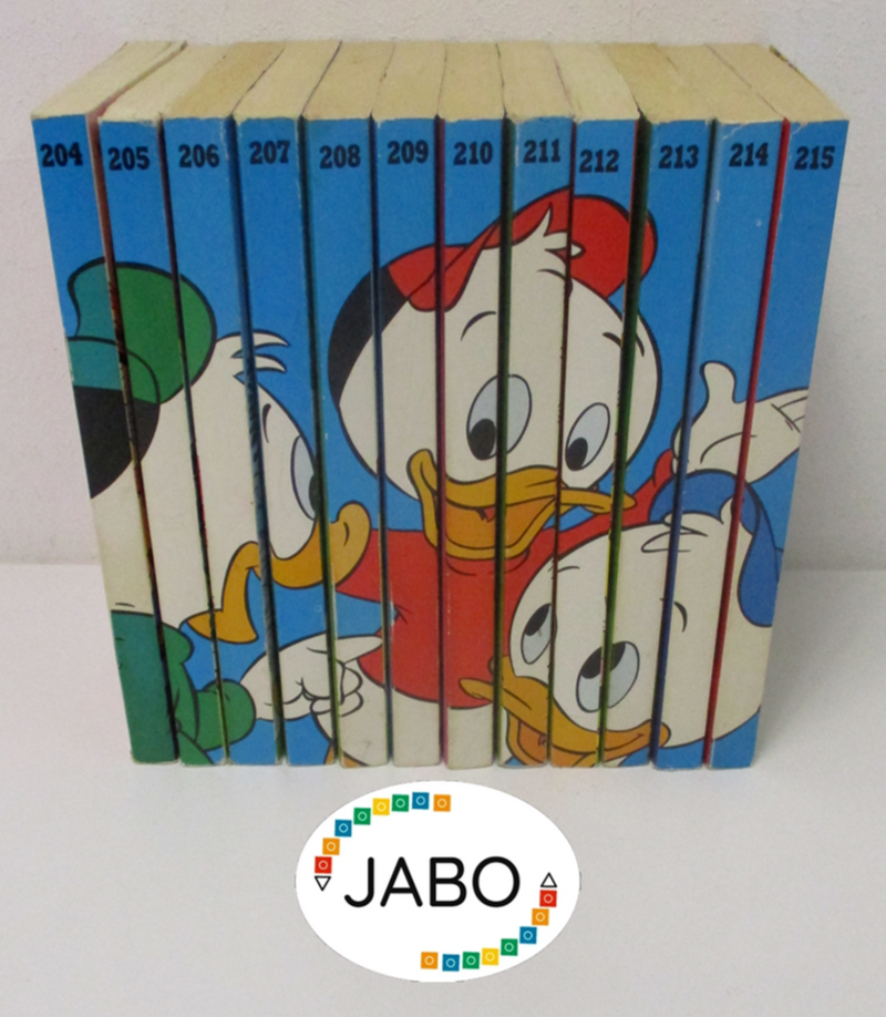 H18/1) Walt Disney LTB Comics Lustiges Taschenbuch Band 204-215 Rückenbild