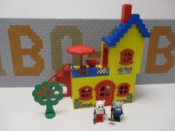 ( B 18/3 ) Lego Fabuland Set 341 Traumvilla Haus Cathy Cat's & Morty Mouse's