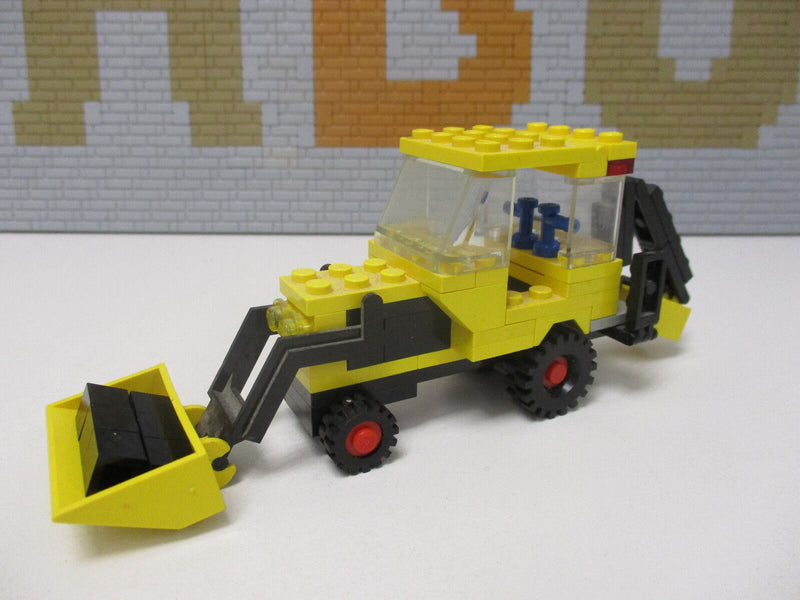 ( AH3) LEGO LEGOLAND 6686 Baustellenfahrzeug Backhoe Bagger mit BA 100% Komplett