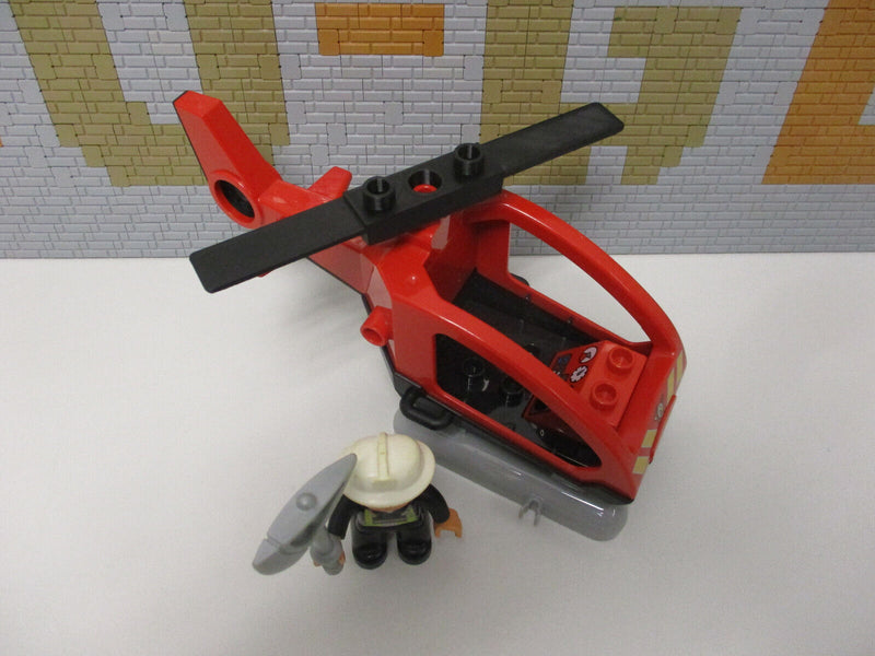(R1/HF) LEGO Duplo Feuerwehr Hubschrauber mit Figur