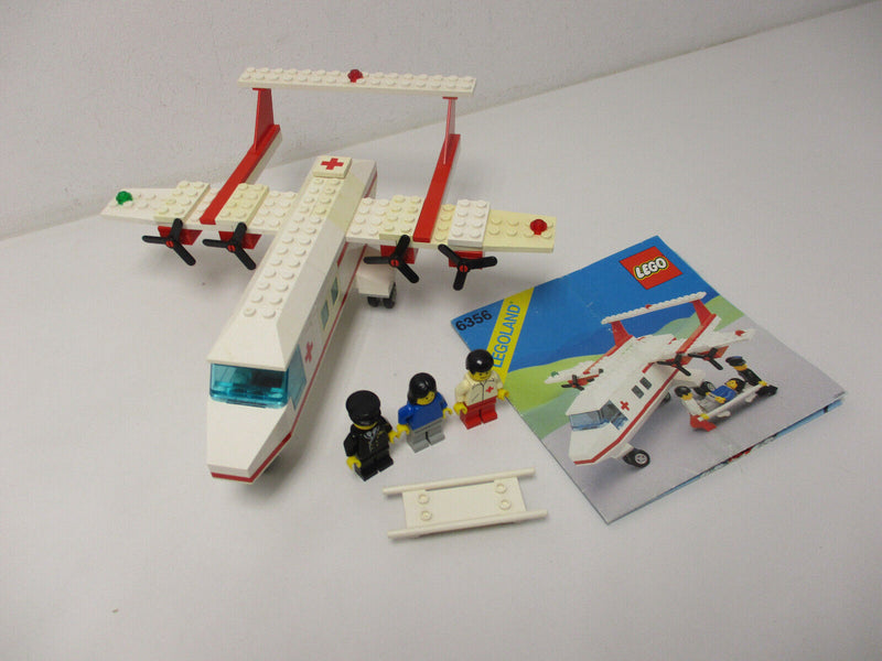 ( AH3) LEGO Legoland 6356 Rettungsflugzeug Med Star Rescue Plane Komplett mit BA