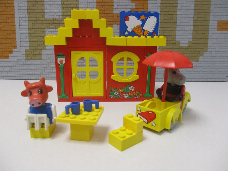 ( F15/10 ) Lego Fabuland Set Ice Cream Shop /Eisdiele mit BA ( 3665 )