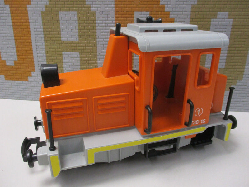 (RH) Playmobil Diesellok Orange aus 4085 RC LOK Spur G LGB Eisenbahn