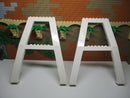 ( B 1 )  2x Lego City Kranstützen Verladekran Eisenbahn Brücke weiß 2635