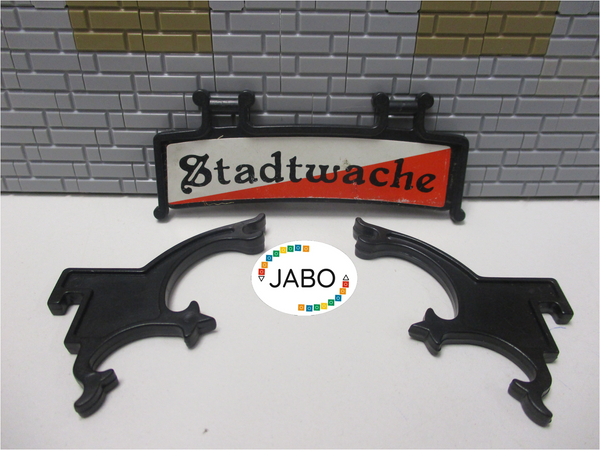 ( B7/14 ) Playmobil Schild Stadtwache mit Haltern 3444 Mittelalter Klicky 3666