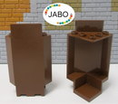 ( L10/6 ) Lego 2x 2345 Mauer Paneele Wand Ecke  braun 6020 6079