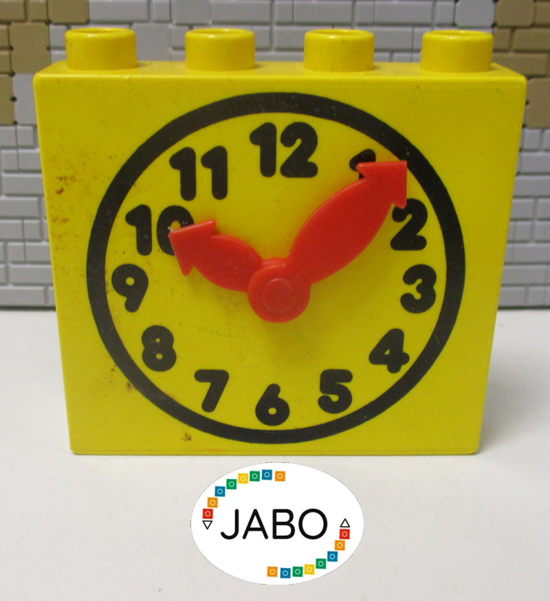 ( C 11/ 11  ) LEGO Duplo Uhr mit beweglichen Zeigern