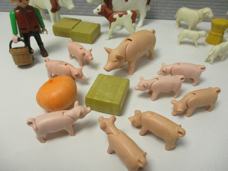 ( E12/21 ) Playmobil Bauernfof Tiere Set Kühe Schweine Schafe Figur Zubehör