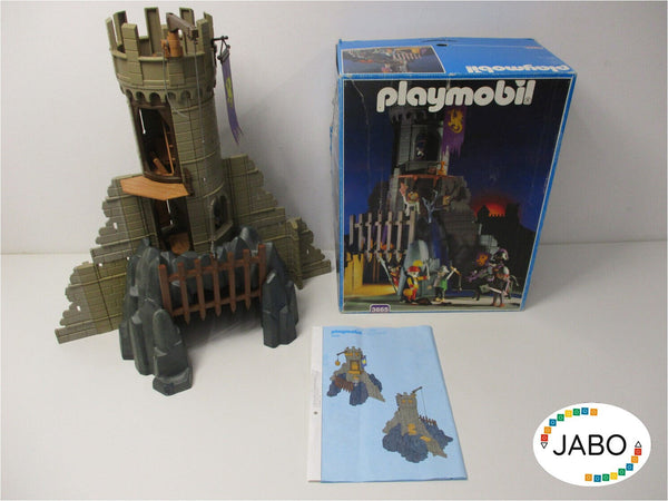 (R2/19 ) Playmobil 3665 Felsenturm mit BA / OVP  Ritterburg 3666 Klicky