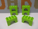 ( M6 / 4 ) Lego Duplo 6x Brückenstein hellgrün  Eisenbahn Train Brücke