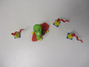 ( A10/7 ) Lego Fabuland Set Clive Crocodile Red Bow Tie on Skateboard ( 3721 )