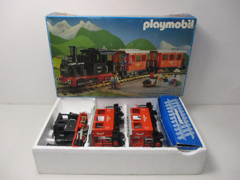 Playmobil 4001 Personenzug 2 Personenwagen Dampflok 12 Gleise Eisenbahn LGB OVP