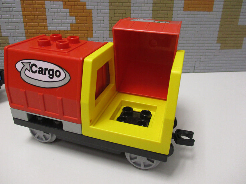 ( M12/1 ) Lego Duplo 2 Güter Waggon / Anhänger Eisenbahn Zug Train