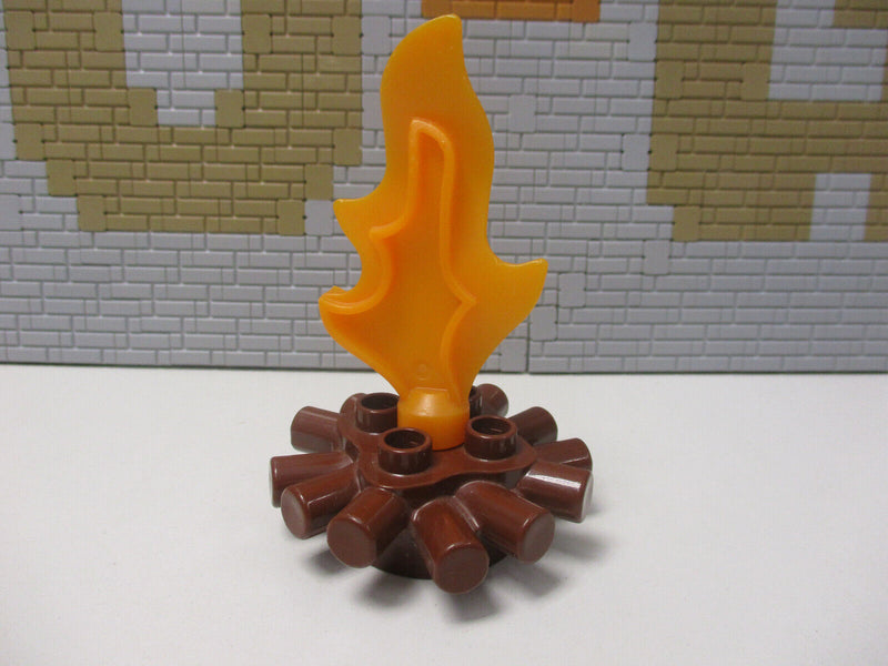 ( G15 / 3 ) LEGO Duplo  Lagerfeuer mit Flamme Feuer Feuerstelle