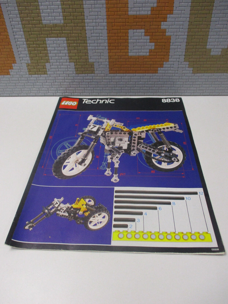 ( AH6 ) Lego Technic 8838 Motorrad Moto-Cross / Shock Cycle BA 100% komplett