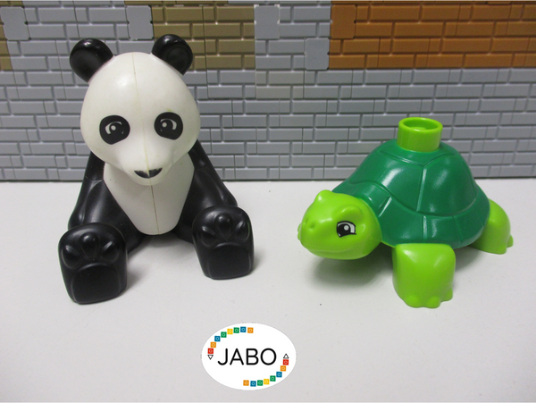 ( I6/9 ) LEGO Duplo Tiere Panda und Schildkröte Zoo Safari Tierpark