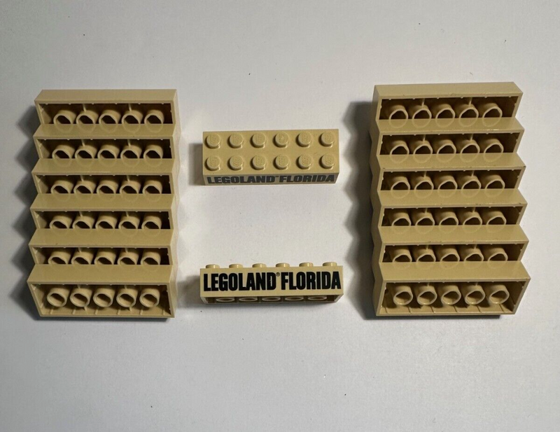 ( GMK / FL  ) Lego Stein brick Legoland Florida  2x6 tan 14 Stück