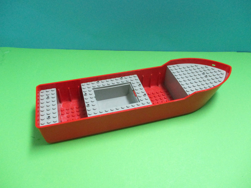 ( R.2/1 ) Lego 4020 Schiffsrumpf ROT mit Ladeplatte 2374 Boot Schiff Rumpf