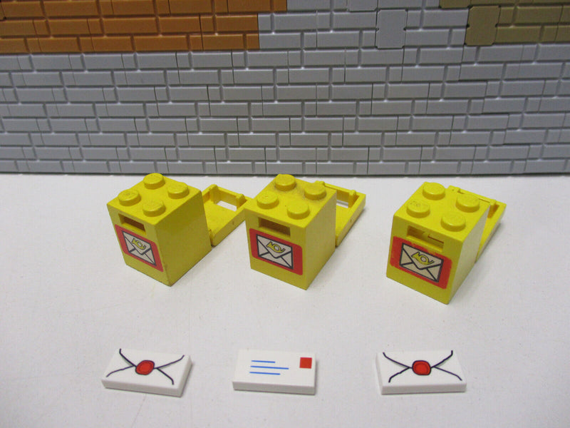 (B12 /4) Lego 3x Briefkasten / Postkasten + 3x Brief City