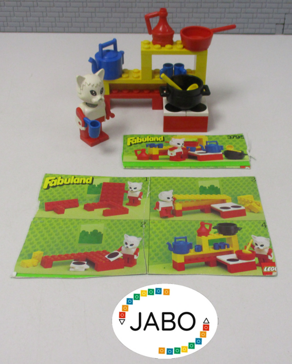 ( E14/11 ) Lego Fabuland Set  Cathy Katze  Küche (3795)