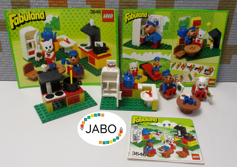 ( A9/14 ) Lego Fabuland Set Küche mit BA (3646)